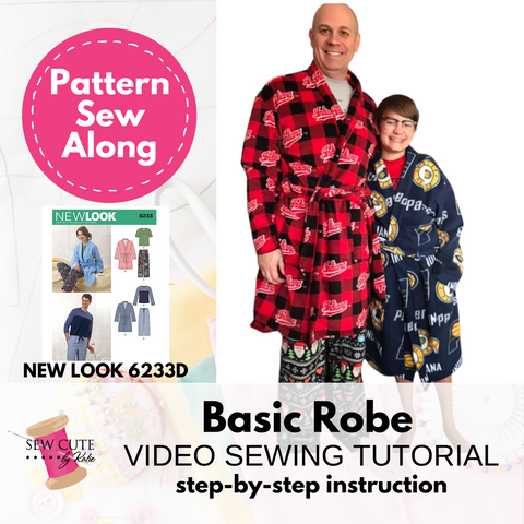 Pattern Sew Along for a Basic Robe New Look 6233D 