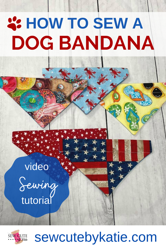 Sew a Dog Bandana in Multiple Sizes with Sew Cute by Katie Pinterest