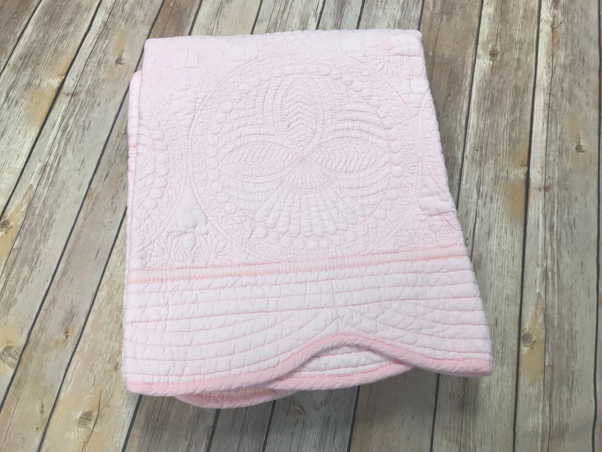Baby Blanket Quilted Pink
