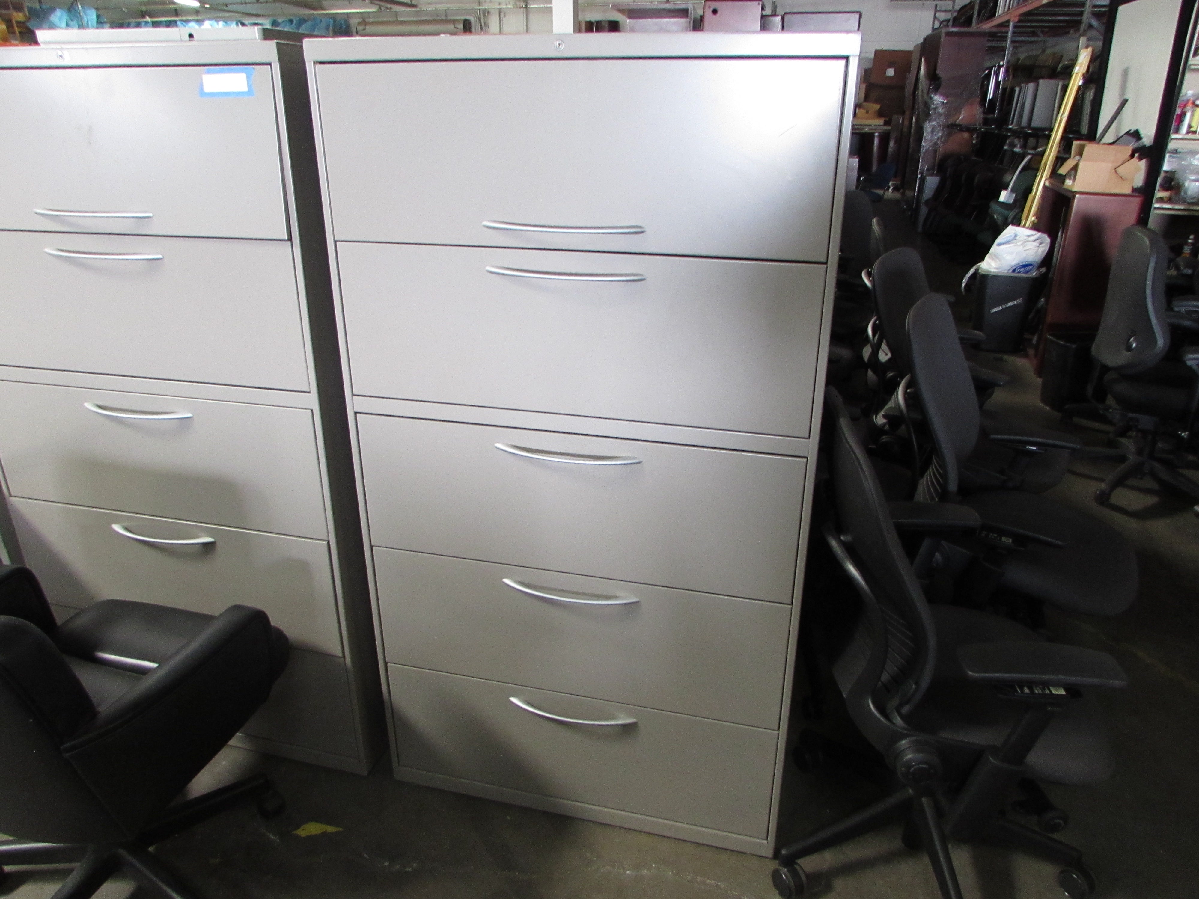 5 Drawer Taupe Grey Hon 36 Wide Lateral File Cabinets Recycled