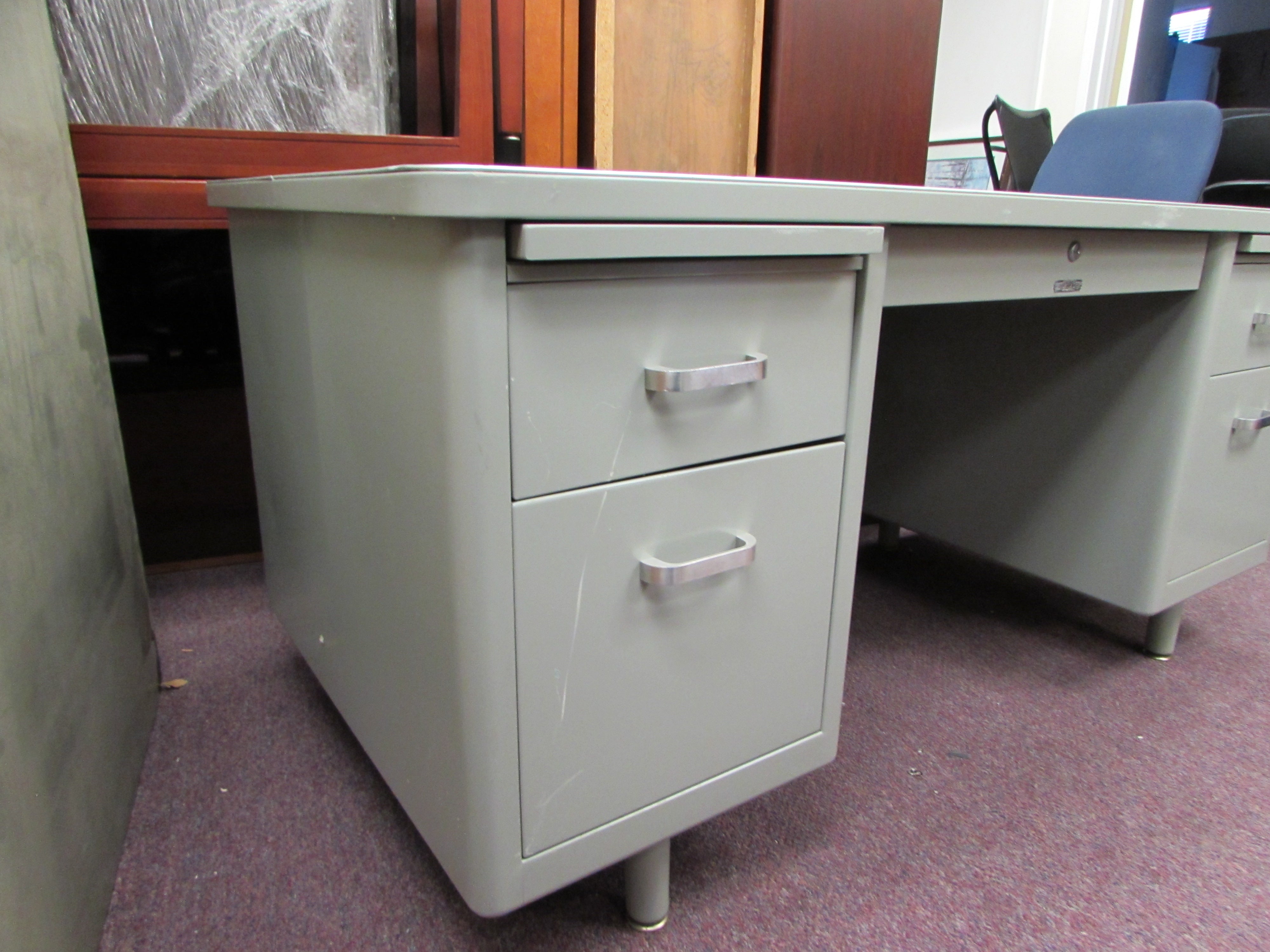 Rental Returns Refinished Steel Tanker Desks Light Usage