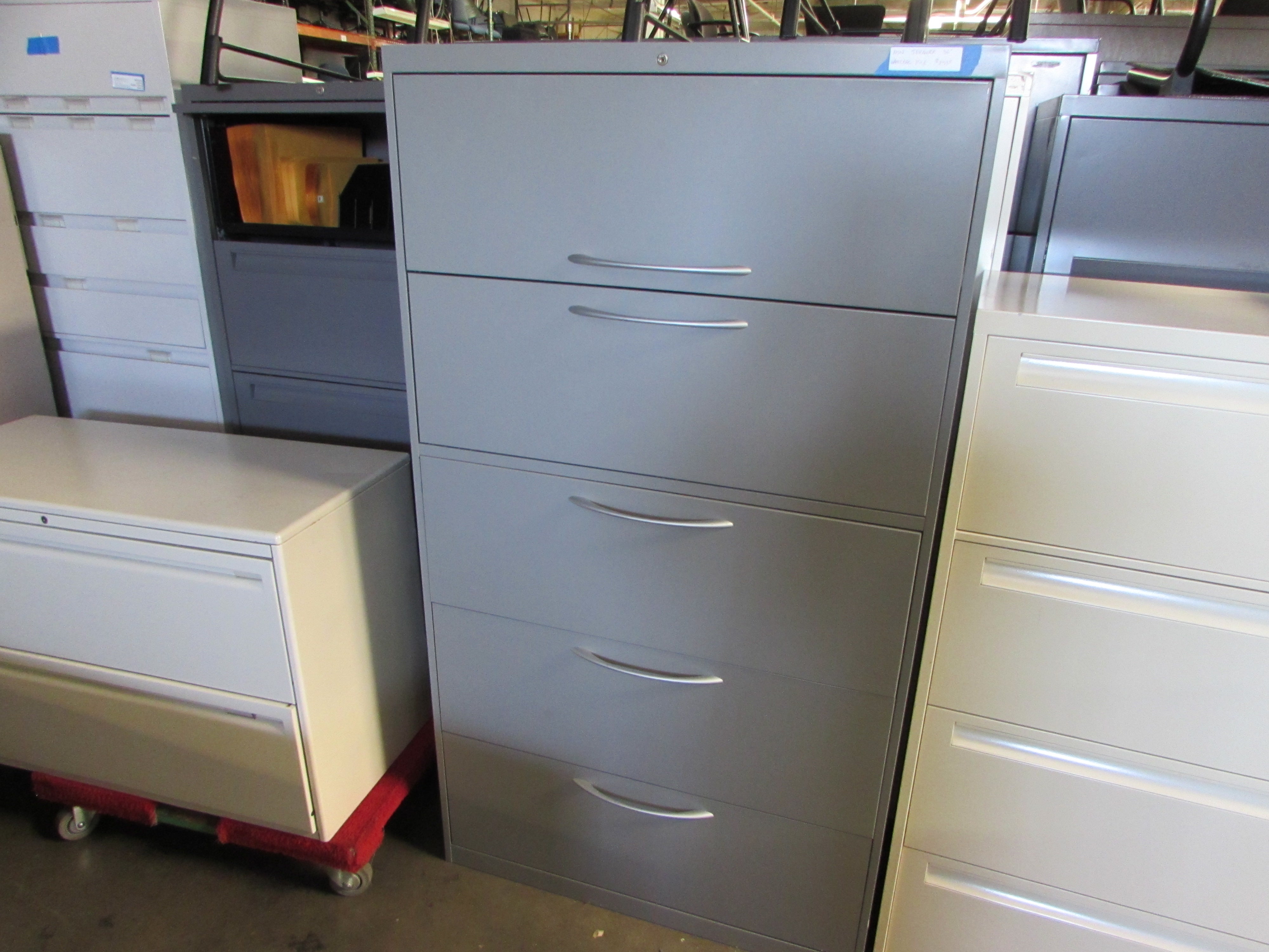 5 Drawer Grey Hon 36 Lateral File Cabinet Recycled Office