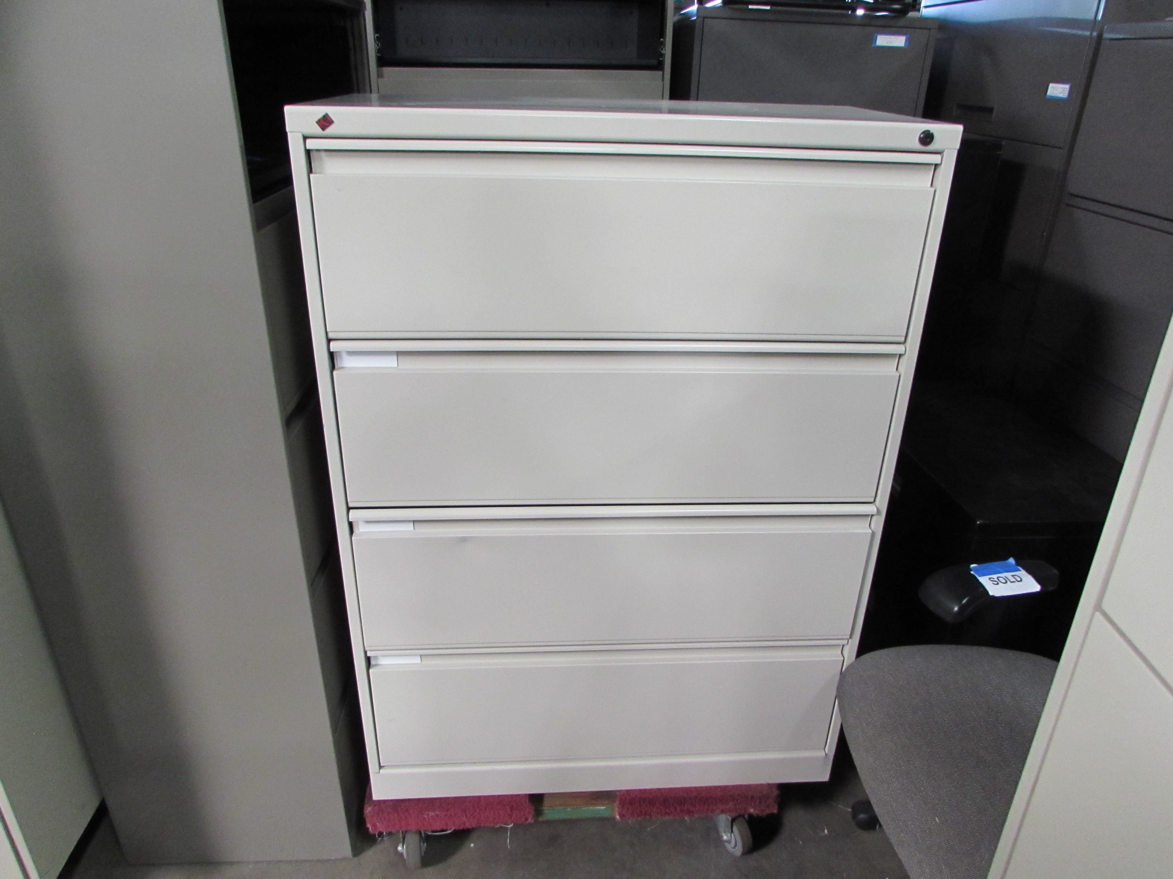 Ki 4 Drawer Putty 36 Lateral File Cabinet Recycled Office