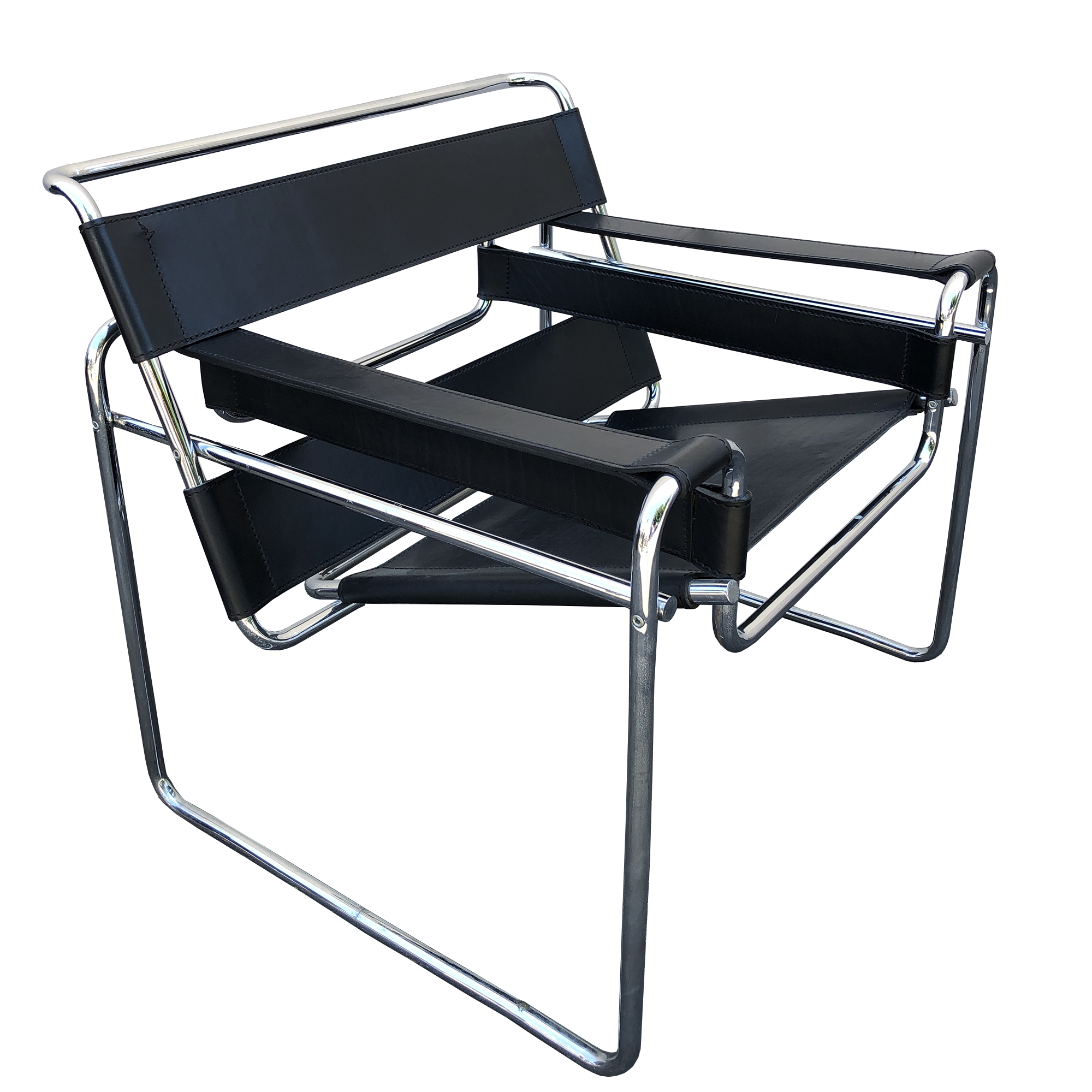 Wassily Breuer Leather And Chrome Lobby Chairs Recycled Office