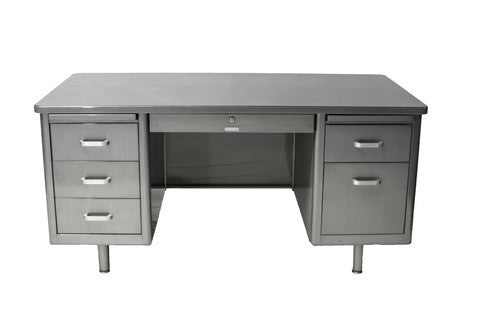 Brushed Steel Mcdowell Craig Vintage Tanker Desk Recycled