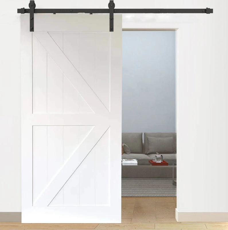 K-Brace Off-White Barn Door D05W