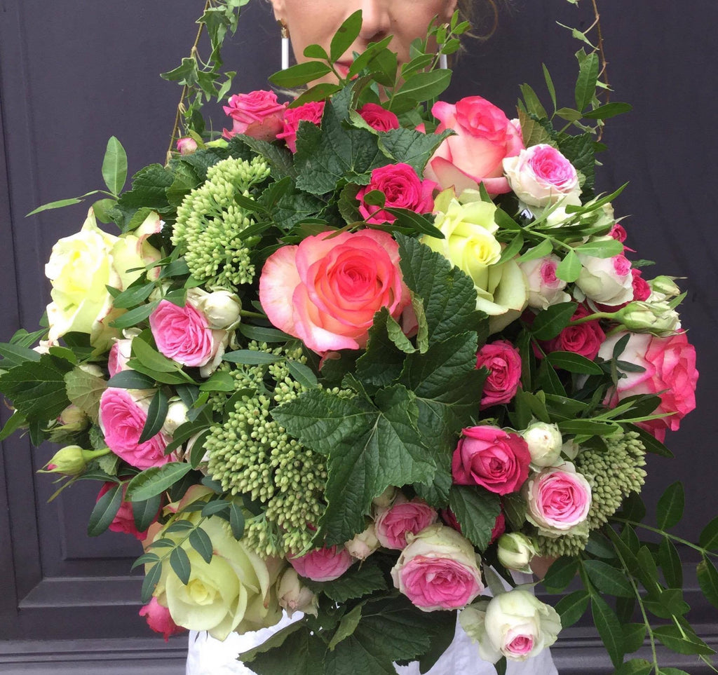 Grand bouquet de roses variées et de feuillages – LaLavanda by Fleurs des  Batignolles Boutique Paris 8e