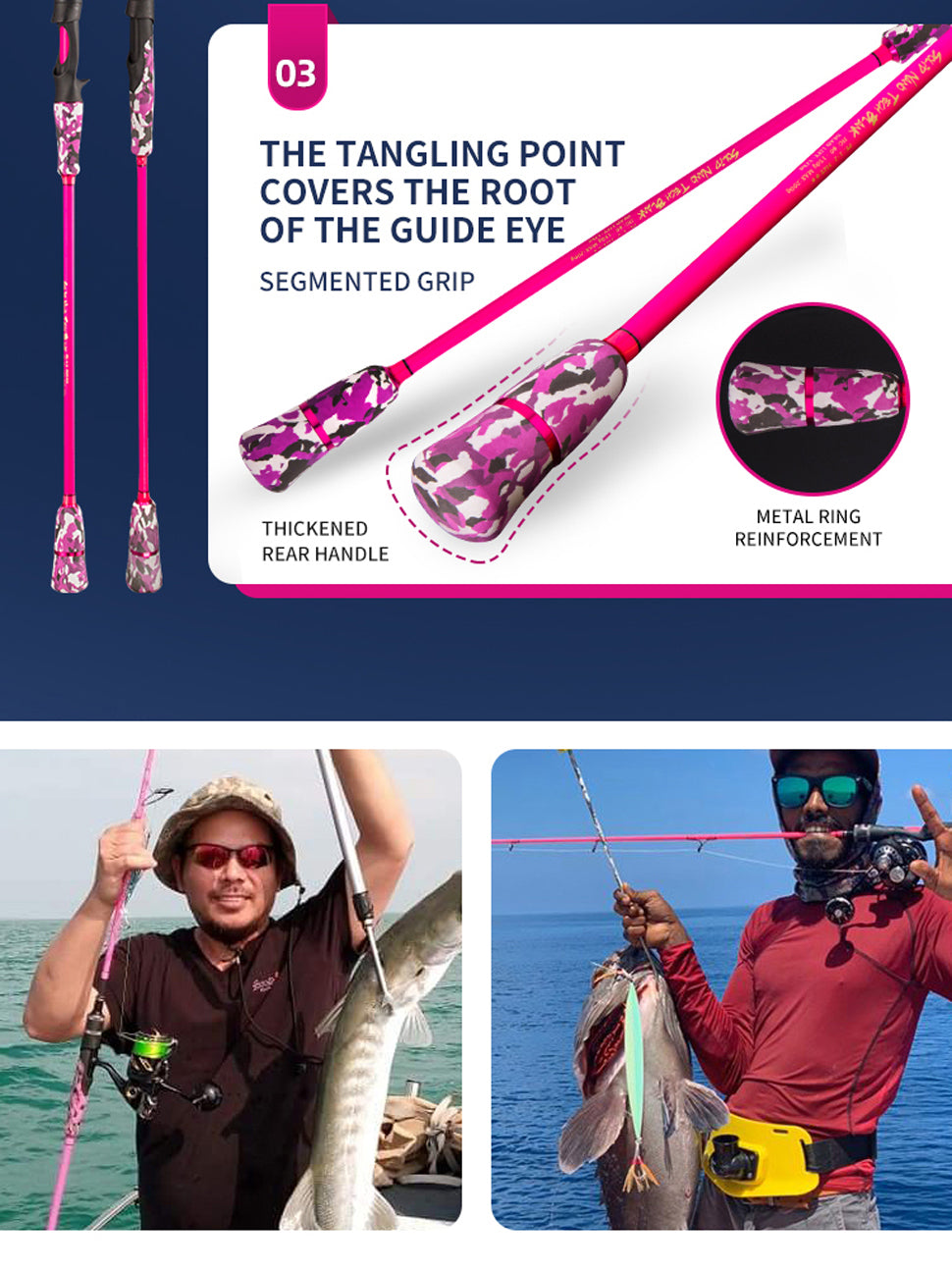 best pink model slow pitch jigging rod PE 1-2