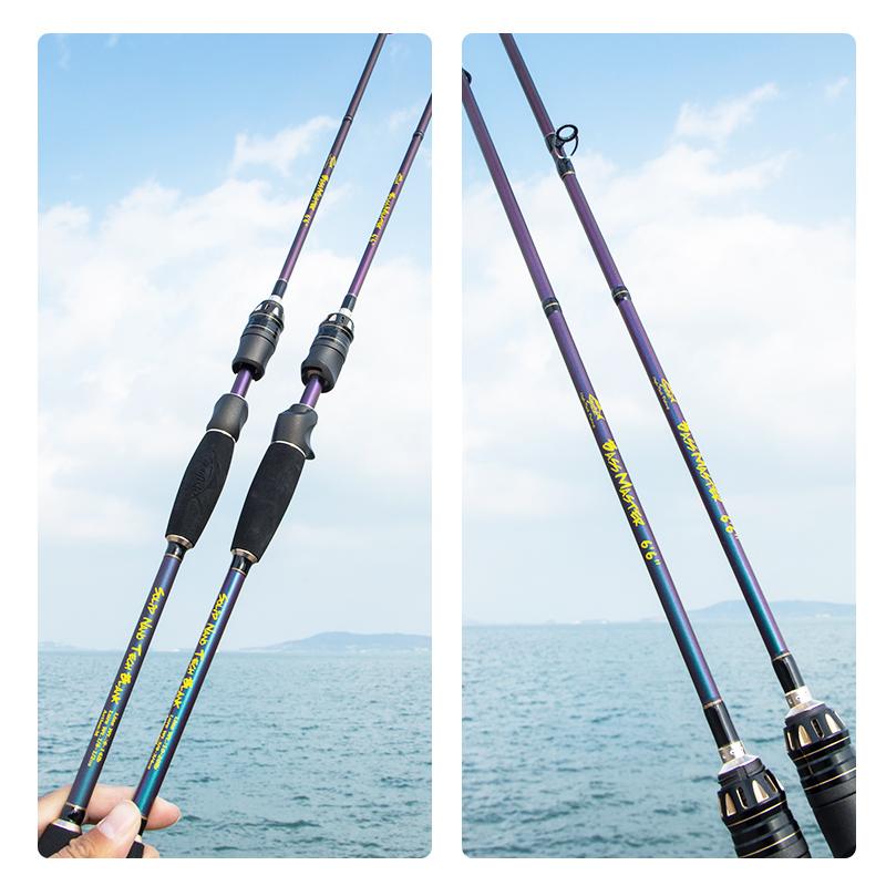 GOOFISH Solid Nano Blank Series,L,UL Action Fishing Rod,6.0'(180cm) Fuji Setting Two Tip Action Trout Bass Spinning Rods 6'0(180CM) Only Rod&Free