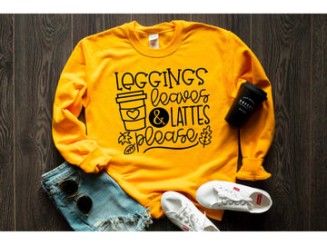 Leggings Leaves & Lattes Sweatshirt