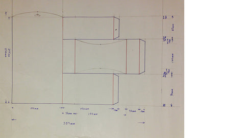 Product Packaging Design Draft with Measurements