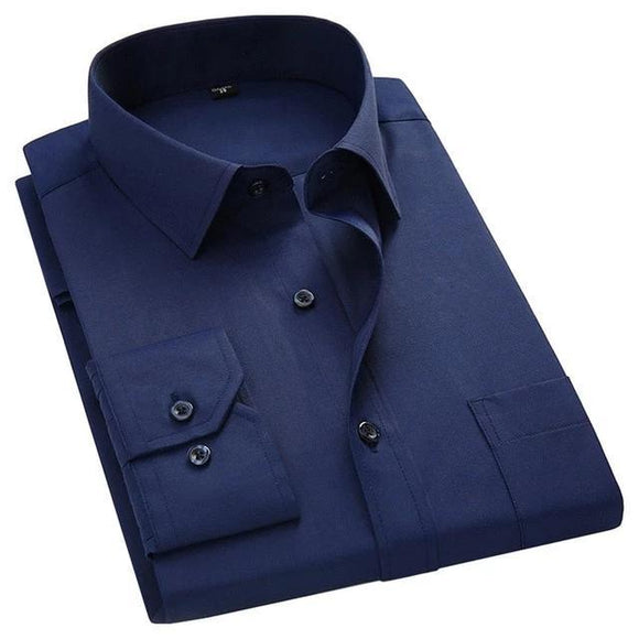 Men's Navy Blue Dress Shirt