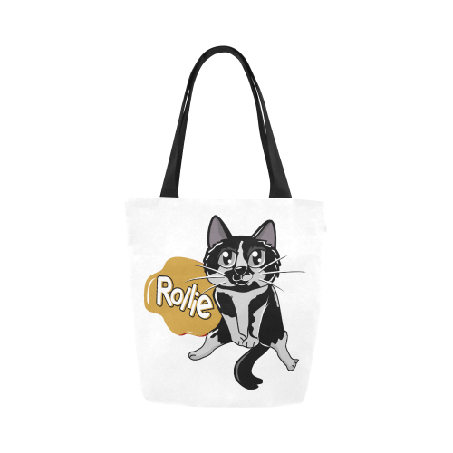 Rollie Cat Canvas Tote Bag-Kucicat