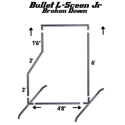 Bullet L Screen Junior 7' x 5' Broken Down