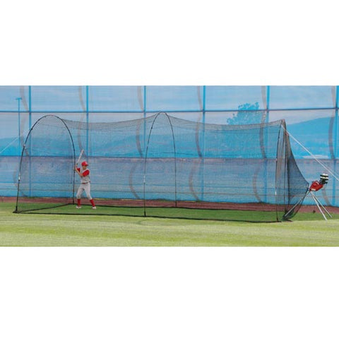 Power Alley 22 Ft. Batting Cage with player inside