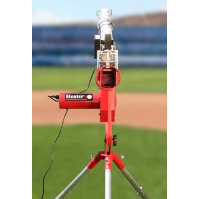 Heater Pro Real Curveball Pitching Machine With Auto Ballfeeder Front View