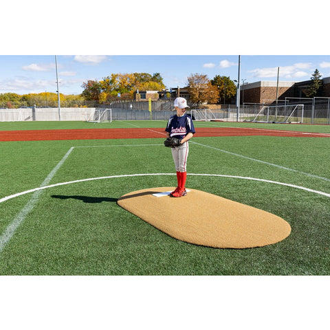 PortoLite 6" Pitching Mound in Clay with Kid Pitching