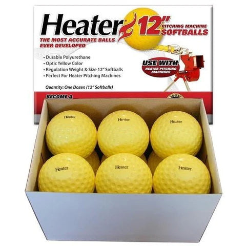 Heater Sports 12" Dimpled Softball Pitching Machine Balls