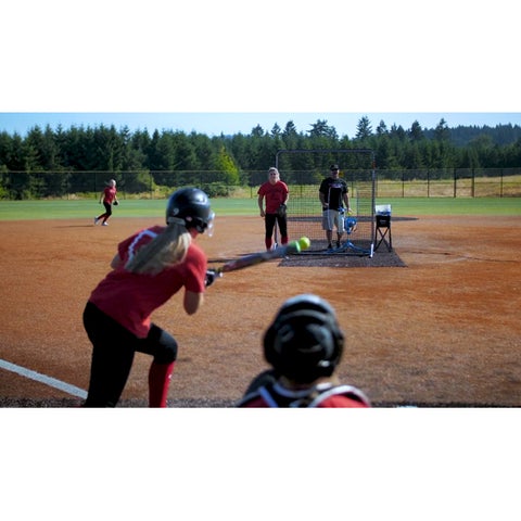 Jugs BP1 Pitching Machine for Baseball or Softball Practice on the Field