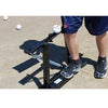 Image of Louisville Slugger Black Flame Pitching Machine Close Up View In Use