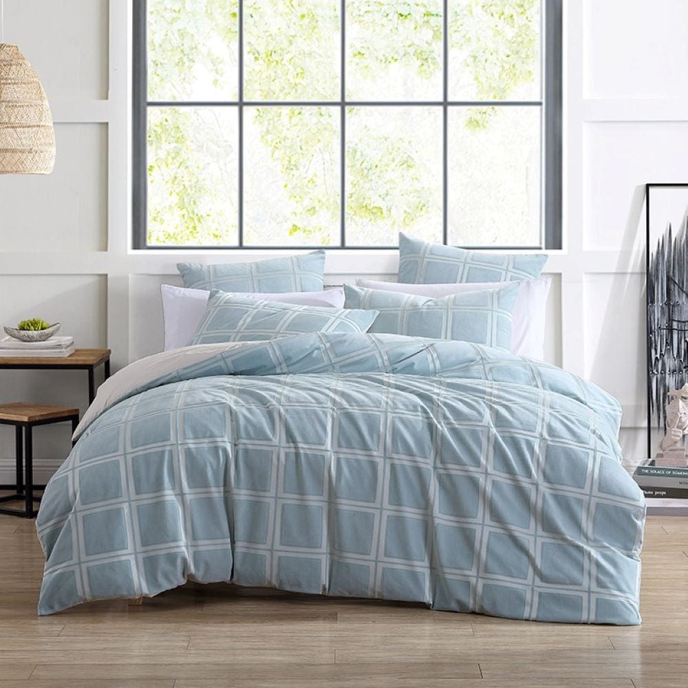 logan and mason chambray quilt cover set