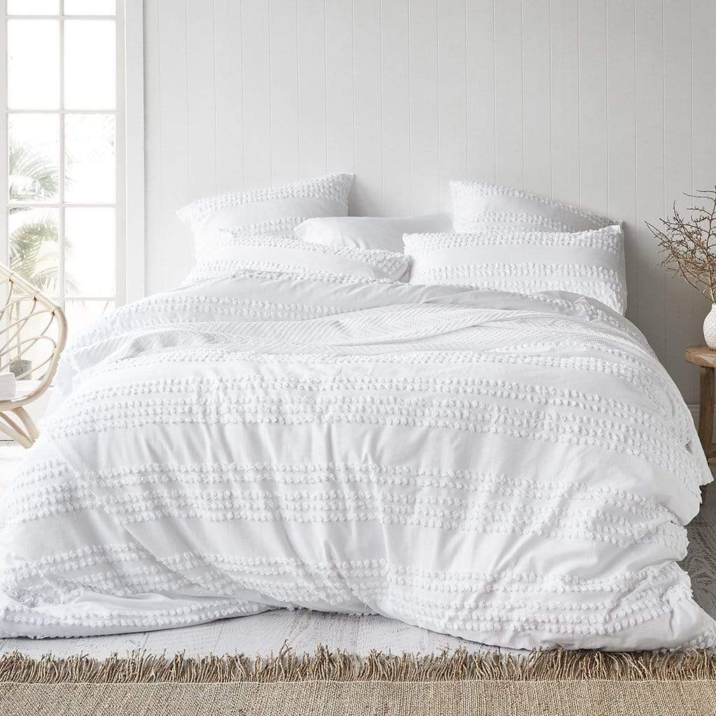 Malaya White Quilt Cover Set Myhouse Aust Pty Limited
