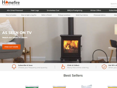 Screenshot of the Main Page of the Homefire Website