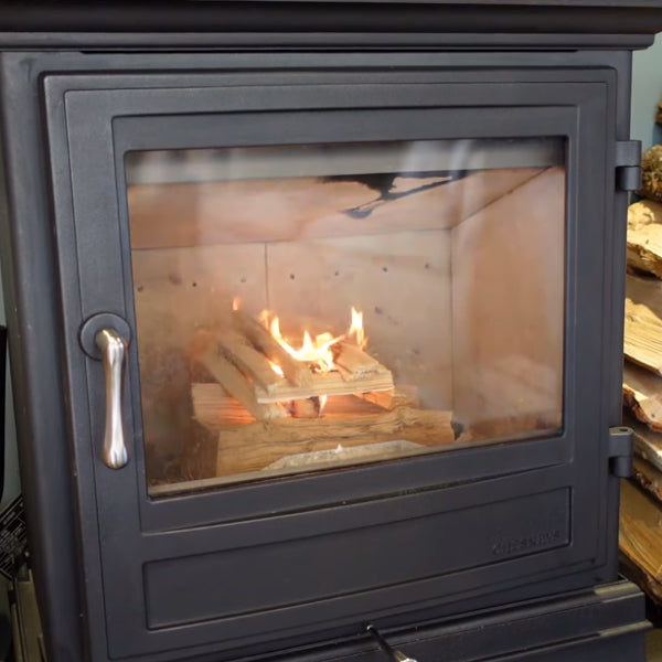 Photo of a Burning Log Burning Stove