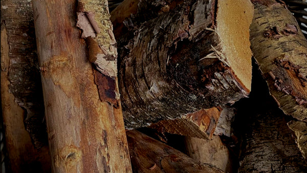 close up of kiln dried firewood