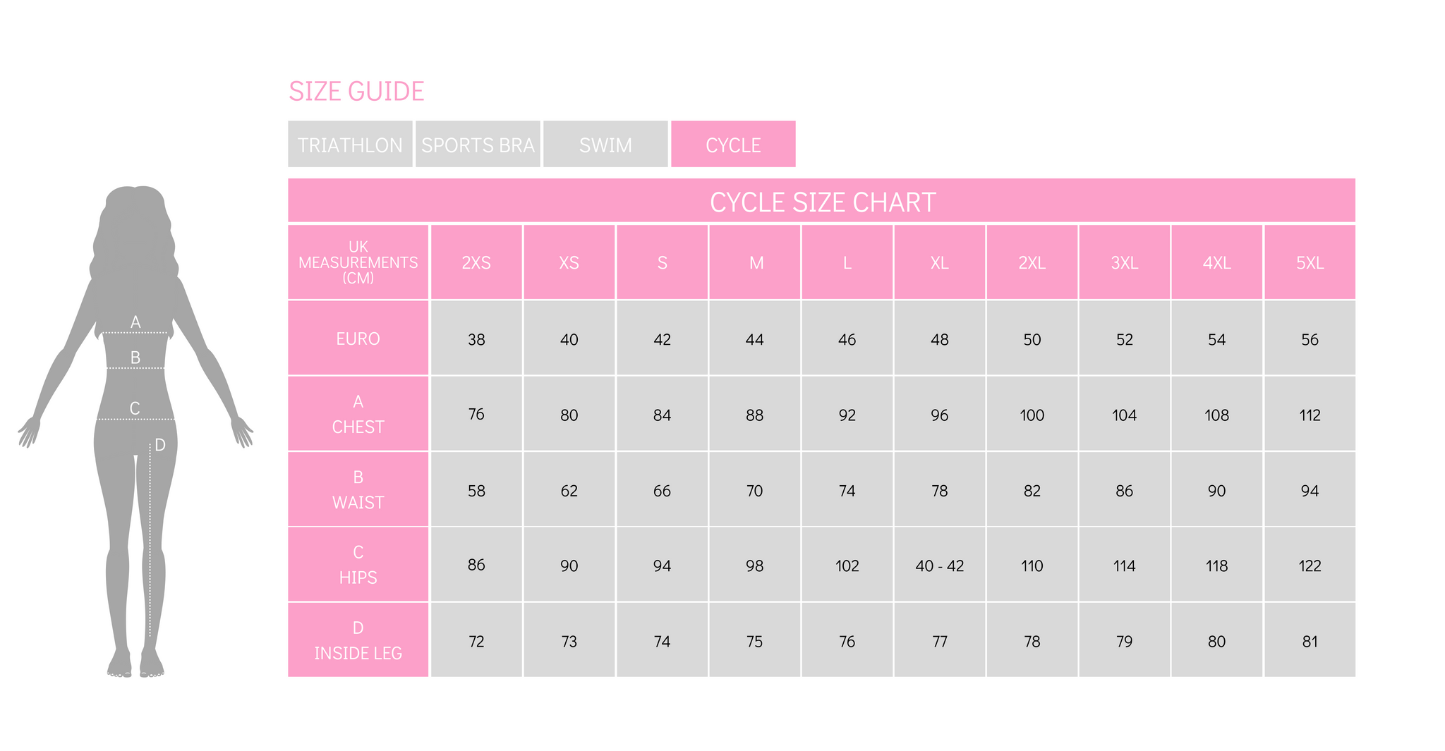 female bike sizing