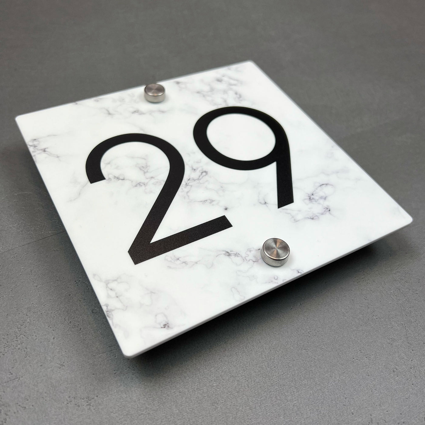 Modern Marble Style Acrylic House Number