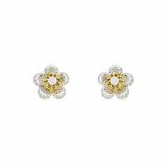 yellow diamond stud earrings