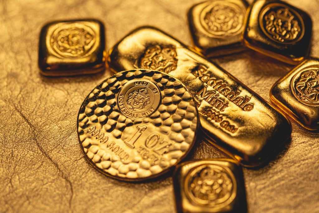 24K gold coins and bars