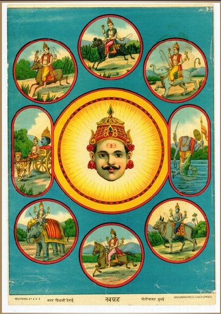 Navagraha painting Raja Ravi Varma