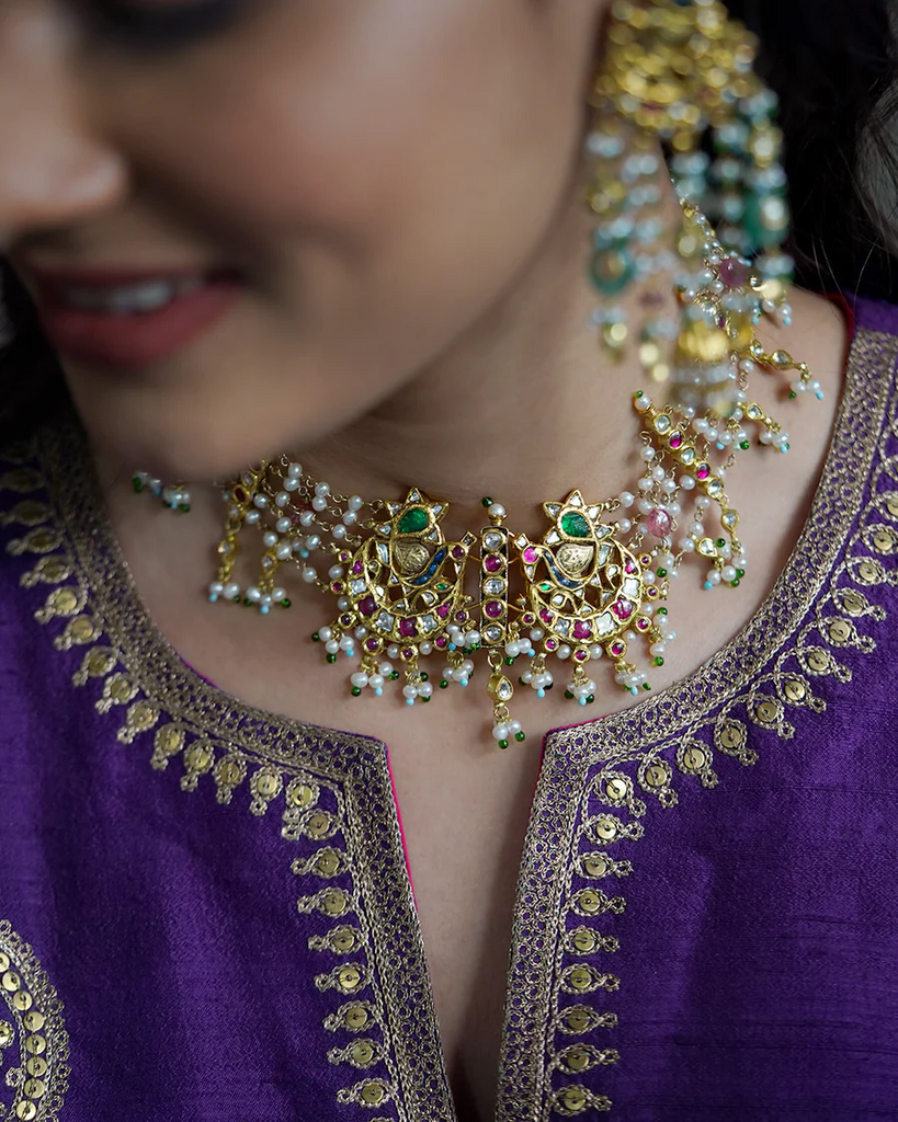 pearl necklace for mehndi