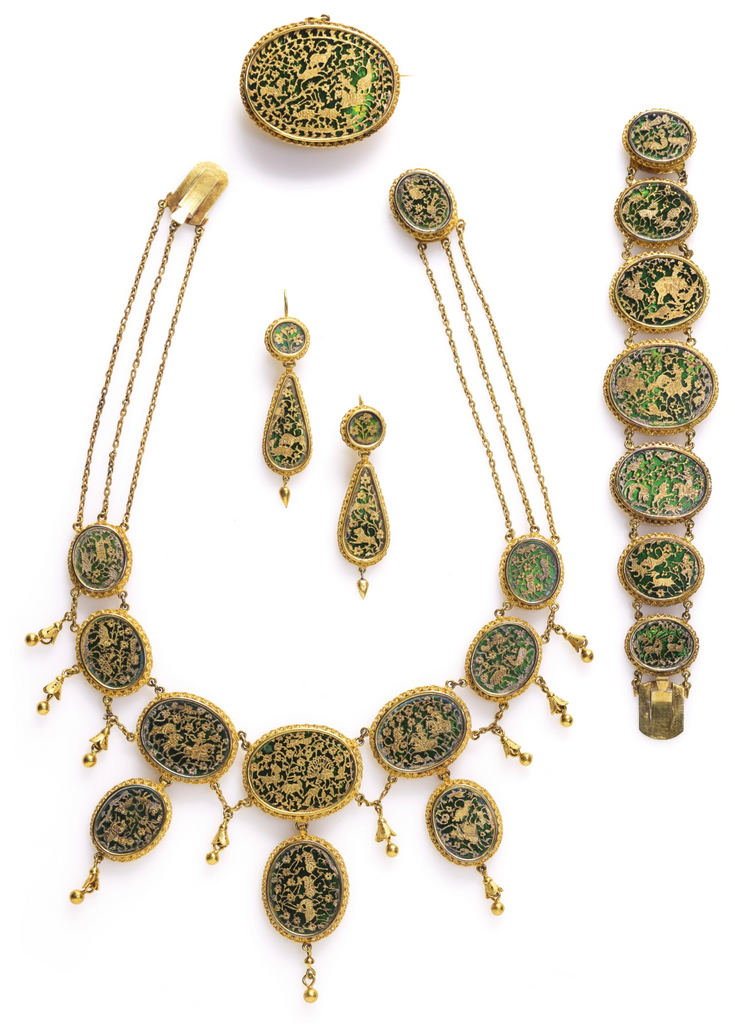 Thewa gold jewelry set