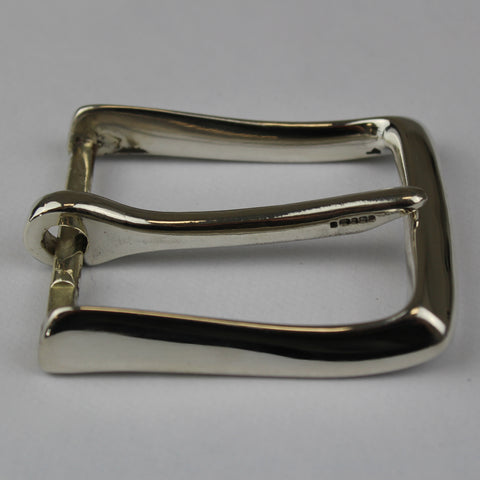 Solid English sterling silver hallmarked designed and made by Sam Brown London Leather belt and bag makers