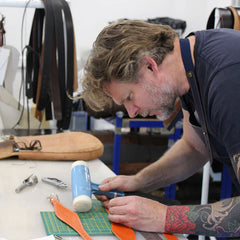 Person-MAKING-class-making-atleathergoods-at-sam-Brown-london