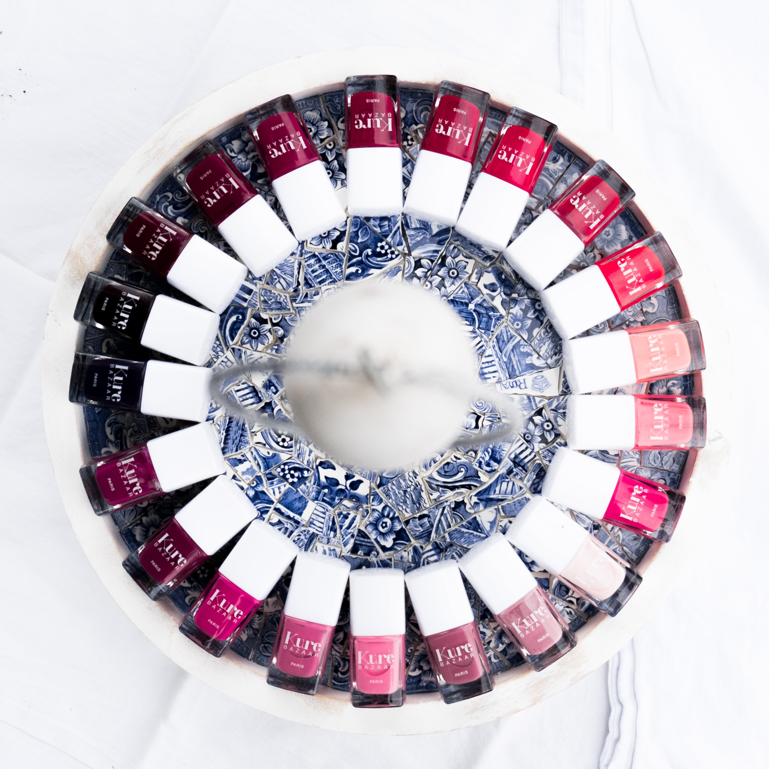 Kure Bazaar pink and red eco nail polishes