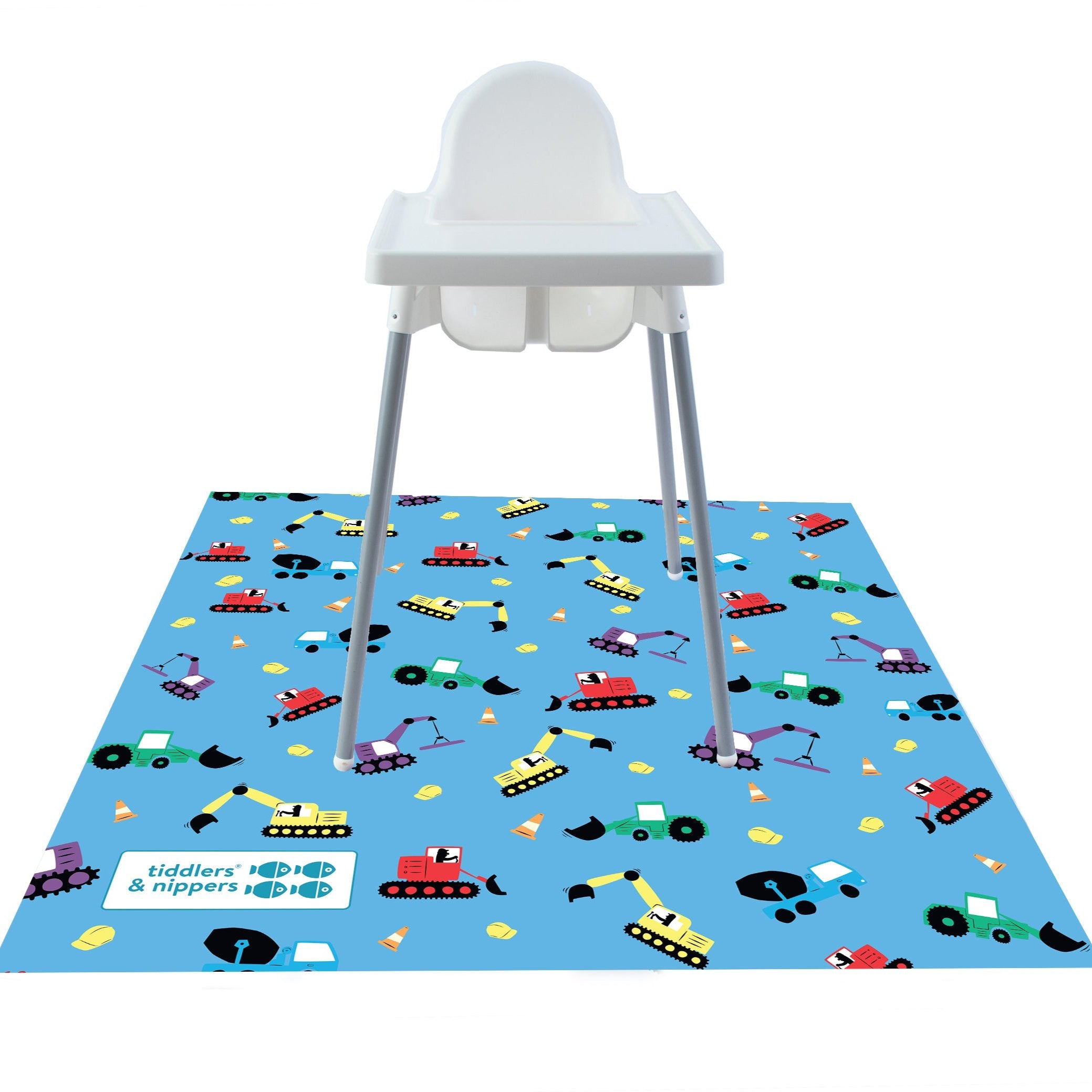 Reusable & Washable Splash Mat For Under High Chair | Large 130cm x 130cm Mats | Anti-Slip & Waterproof