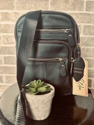 Genuine Leather Crossbody - With Purpose Boutique