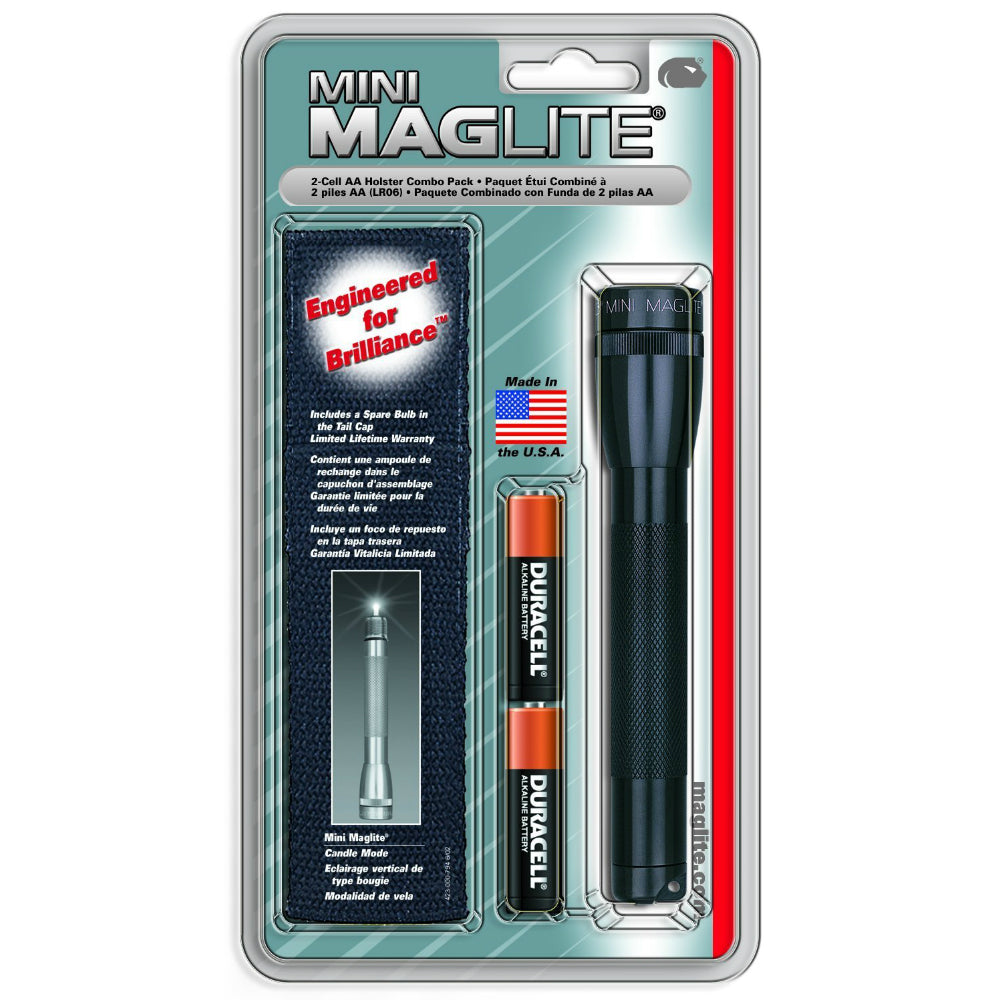 Maglite Sm2a01h Mini Holster Combo Flashlight Pack 2 Cell Black Toolboxsupply Com