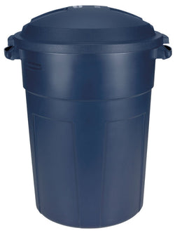 Rubbermaid Black Roughneck Wheeled Outdoor Trash Can With Lid, 32 Gallons