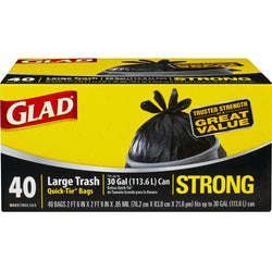 Hefty Strong 30 Gal. Large Black Trash Bag (28-Count) - Power