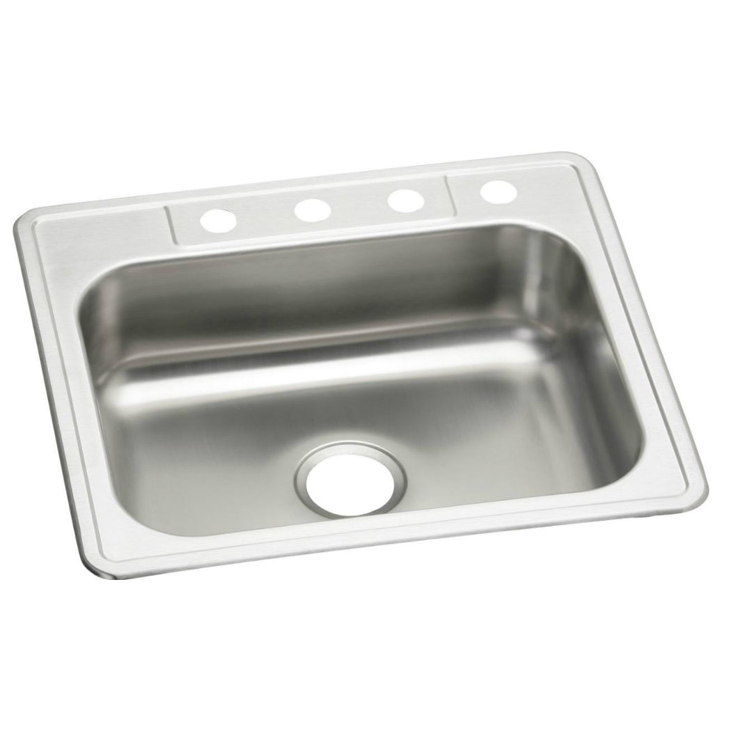 Elkay Nbc25224 Neptune Stainless Steel Single Bowl Top Mount Kitchen