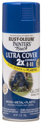 Rust-Oleum® 249114 Painter's® Touch 2x Spray Paint, 12 Oz, Gloss Deep Blue