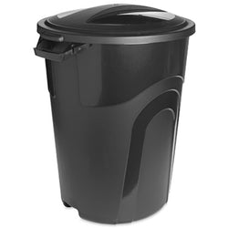 Continental 3200GY Huskee 32 Gallon Gray Round Trash Can