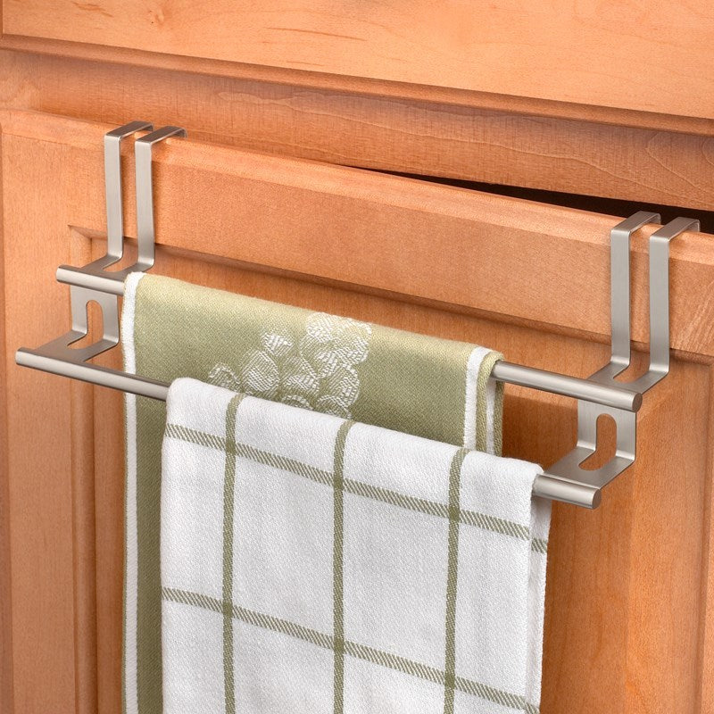 Spectrum 67171 Over The Cabinet/Drawer Double Towel Bar, Brushed Nicke