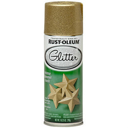 1Pc Rust-Oleum 267689 Glitter spray paint, Gold, 10.25 Oz 