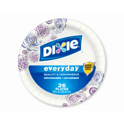 Dixie 15132 Everyday Disposable Paper Plates, Assorted, 10-1/16